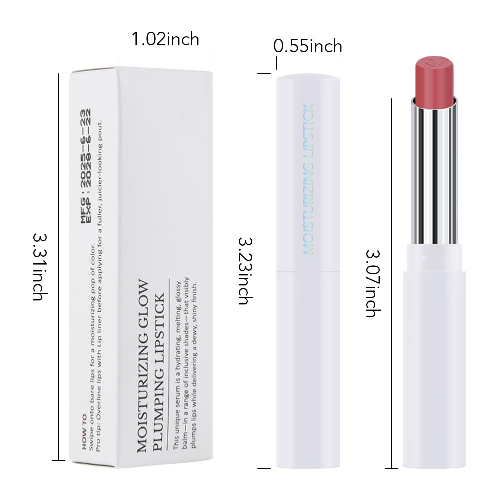1Pcs Tinted Lip Balm Moisturizing Lipstick – Waterproof Hydrating Matte Lip Balm for Women, Creamy Natural Color Stain for Dry Lips,Soft Matte Finish with Subtle Scent (#09 Peach Pink)