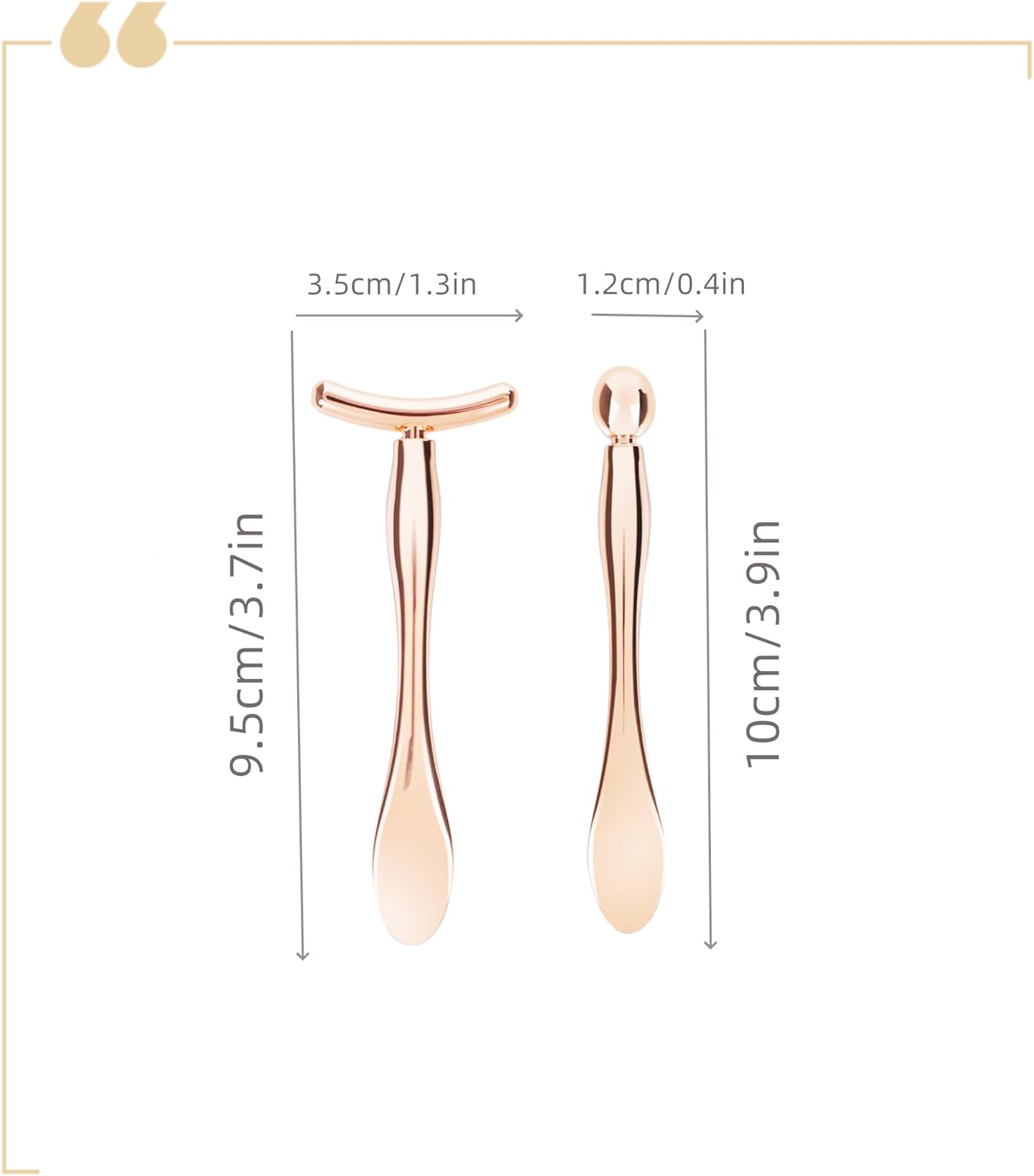 2 Pieces Eye Cream Applicator Facial Roller Massage Tool, Eye Massage Stick for Women, for Facial Massage, Eliminate Eye Fatigue, (Rose Gold) Gift for Women, Clear