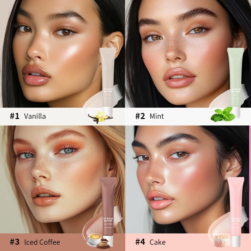 Summer Butter Lip Balm, Moisturizing Hydrating Natural Lip Care, Rich in Nutrients for Soft Smooth Lips