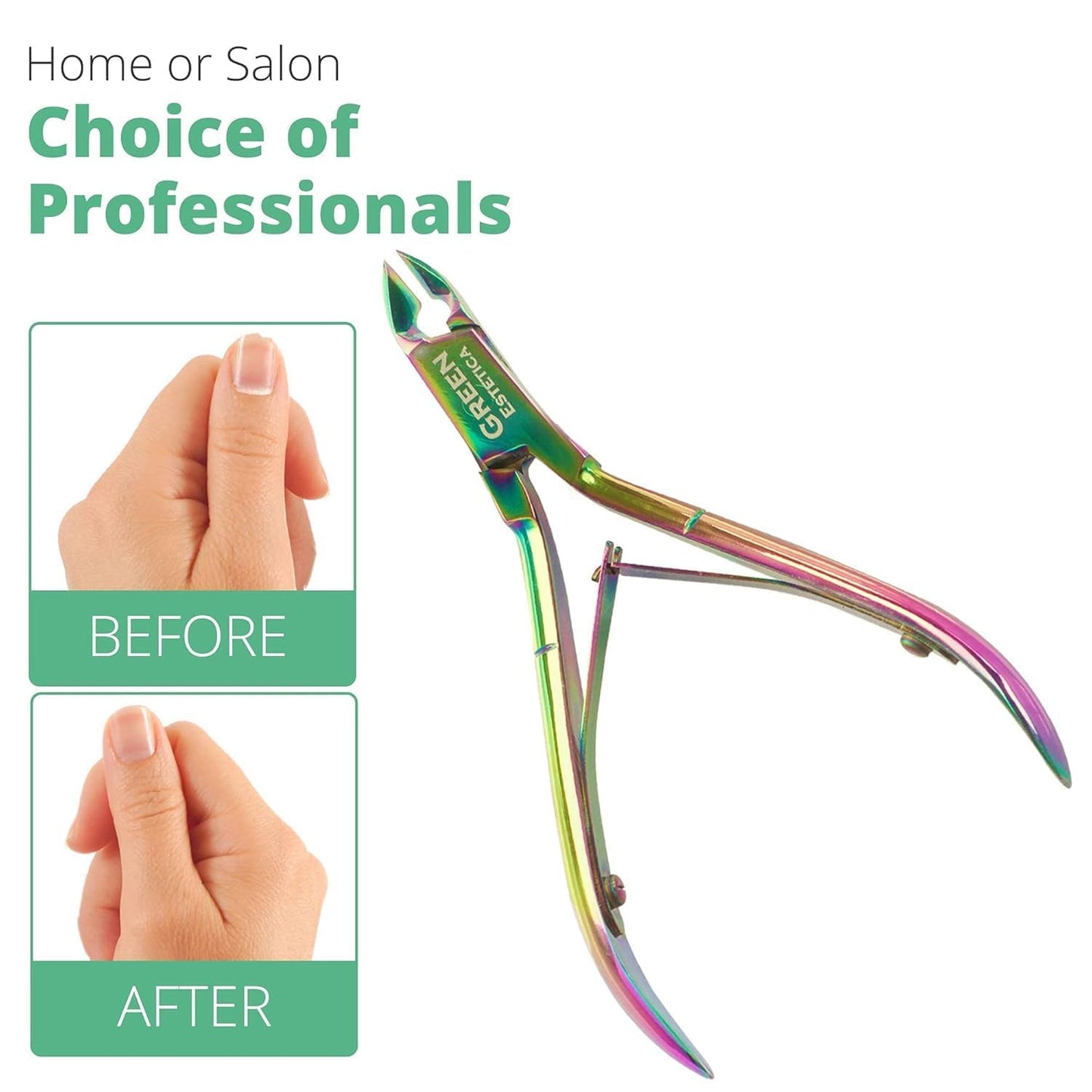 Professional Cuticle Trimmer Nail Cuticle Cutter Stainless Steel Cuticle Nippers with Sharp Blades of Cuticle Remover Clippers Manicure Tools Double Spring - Pedicure Nail Tools (Multi Color - 4 Pack)