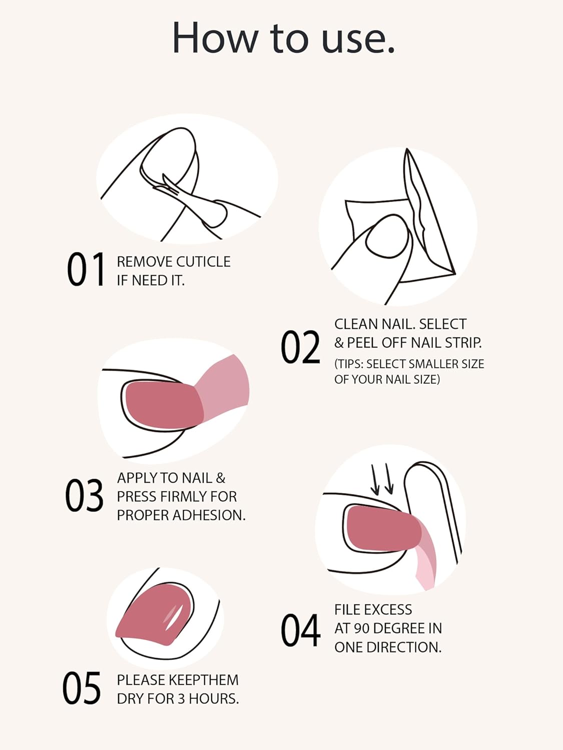 Pre Cured Gel Nail Strips - 44PCS Salon Quality Gel Nail Stickers - Long Lasting Polish Wraps for Women no UV Light Needed Easy Apply& Remove (Macaron Pink)