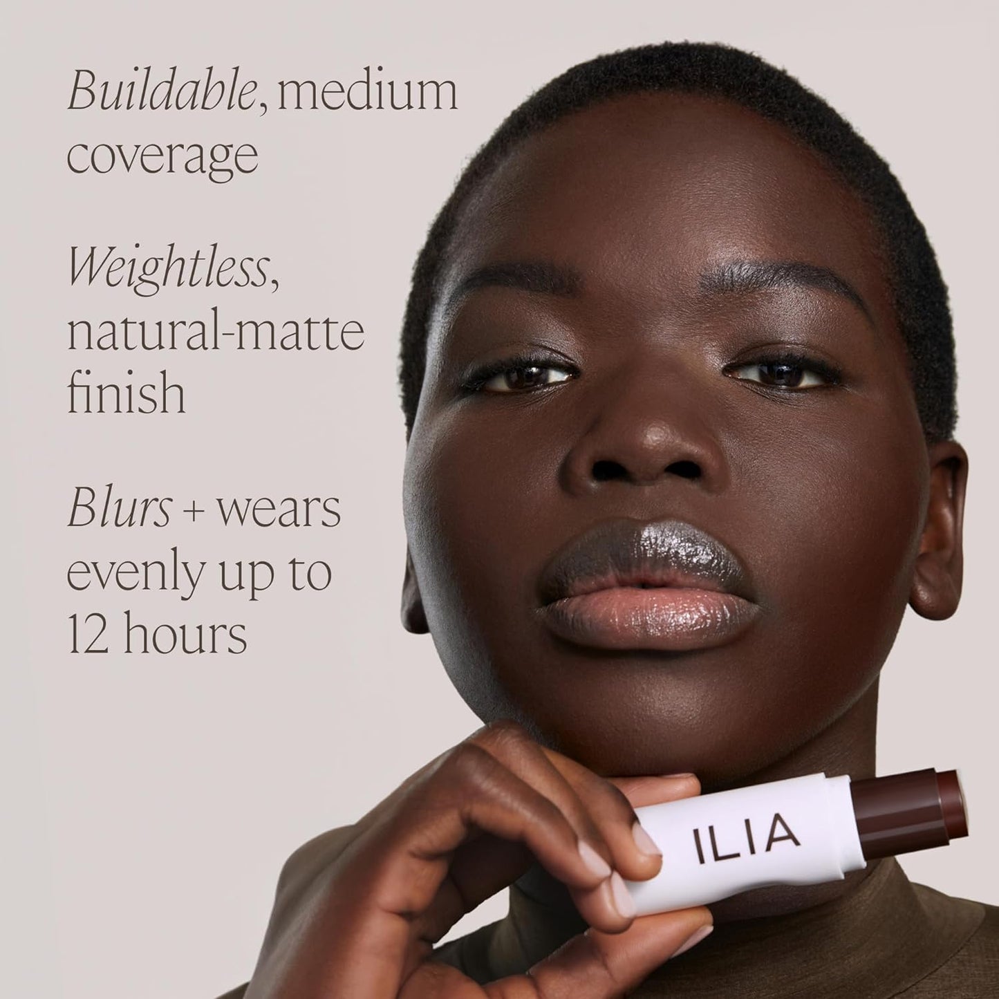 ILIA - Skin Rewind Complexion Stick - Foundation + Concealer + Skincare | Non-Toxic, Vegan, Cruelty-Free, Clean Makeup (1N - Hinoki, 0.35 oz | 10 g)