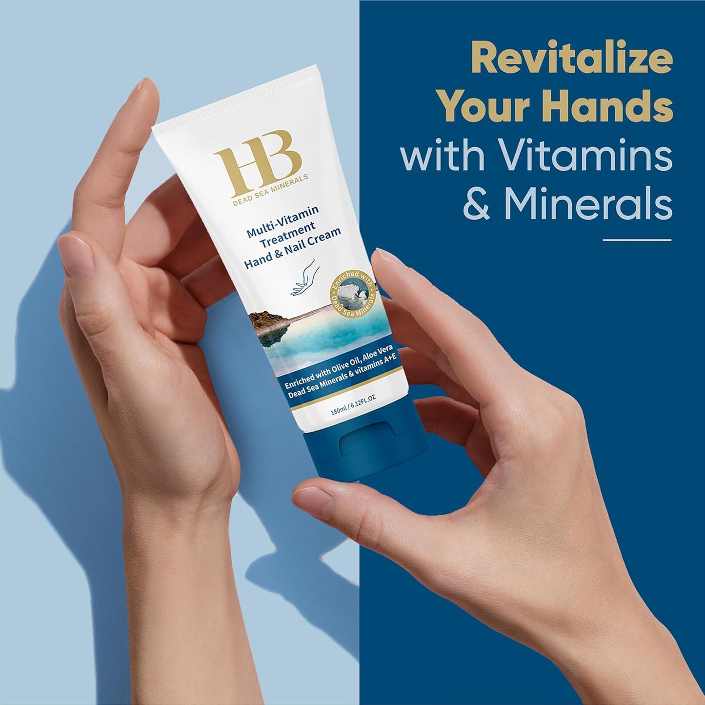 Multivitamin Hand & Nail Cream ā Moisturizing Hand Lotion, Nourishing Hydration for Smooth Skin, Cuticle Care & Support for Stronger Nails - 3.4oz