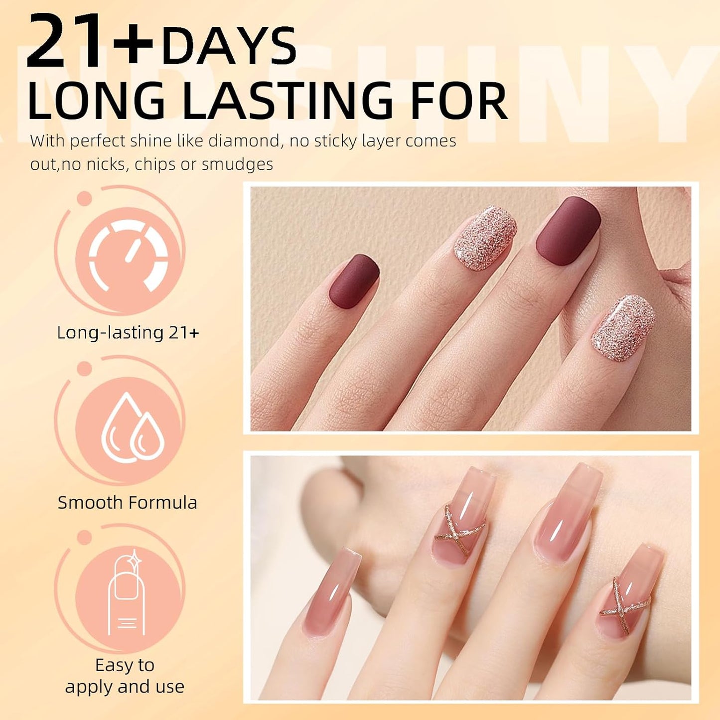 Major Dijit Nail Polish Quick Dry Nail Polish Nail Art Varnish (Base Shiny Matte Top Coat, 10 ML)