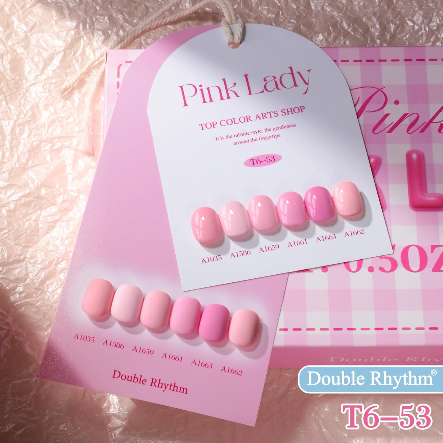 Double Rhythm 6 Pcs 15 ML Gel Polish Set Same Color Same Bottle Soak Off Gel Polish Kit Nail Art Manicure Salon DIY at Home for Women (Neutral Skin Pink Nude Beige -T6-53)