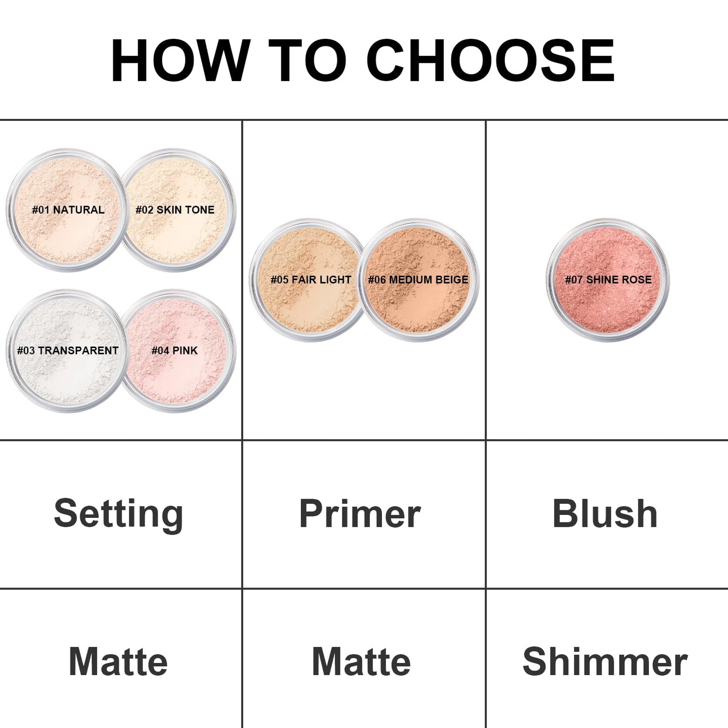 Mineral Setting Powder, SPF 35, Sunscreen White Face Loose Blurring FinishingPowder, Sheer Coverage, Weightless and Oil Control, Extend Base Makeup (#03 White Setting Makeup)