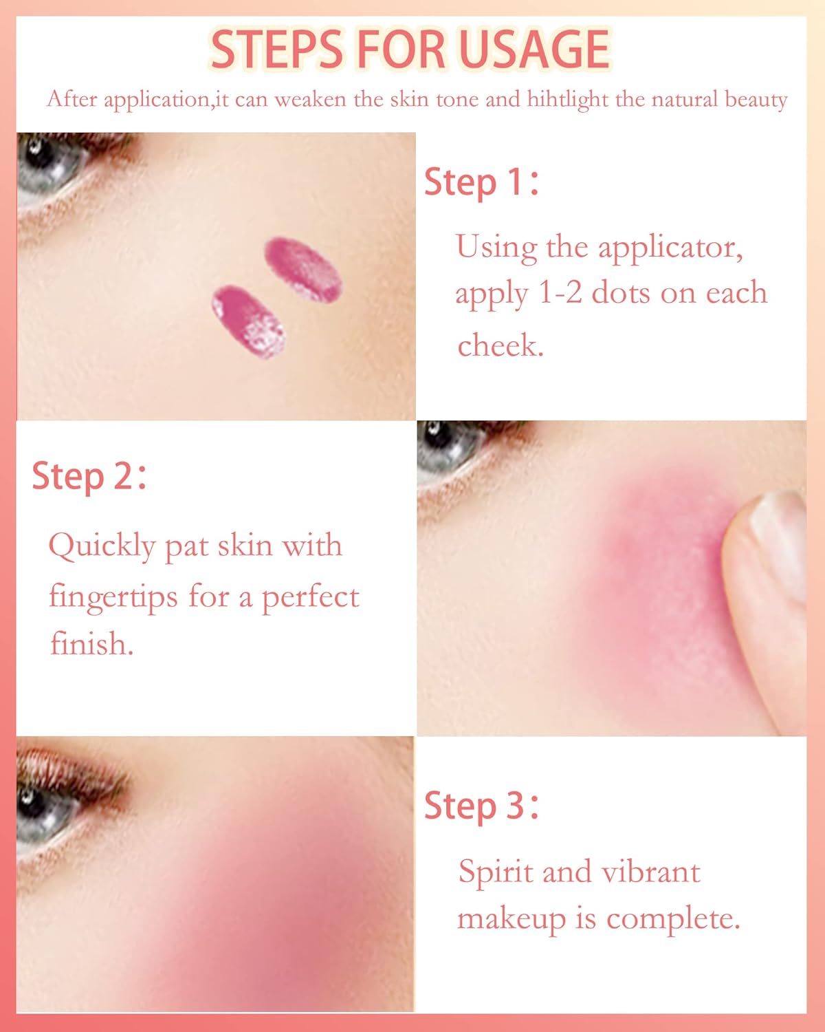 Velvet Liquid Blush Wand, Creme Blush Makeup Stick,Blush Beauty Makeup Dual Use for Cheeks & Lips, Long-Wearing,Dewy Finish,Skin Tint Blush, Contour Blush Wand,Thanksigiving Gift for Women-03