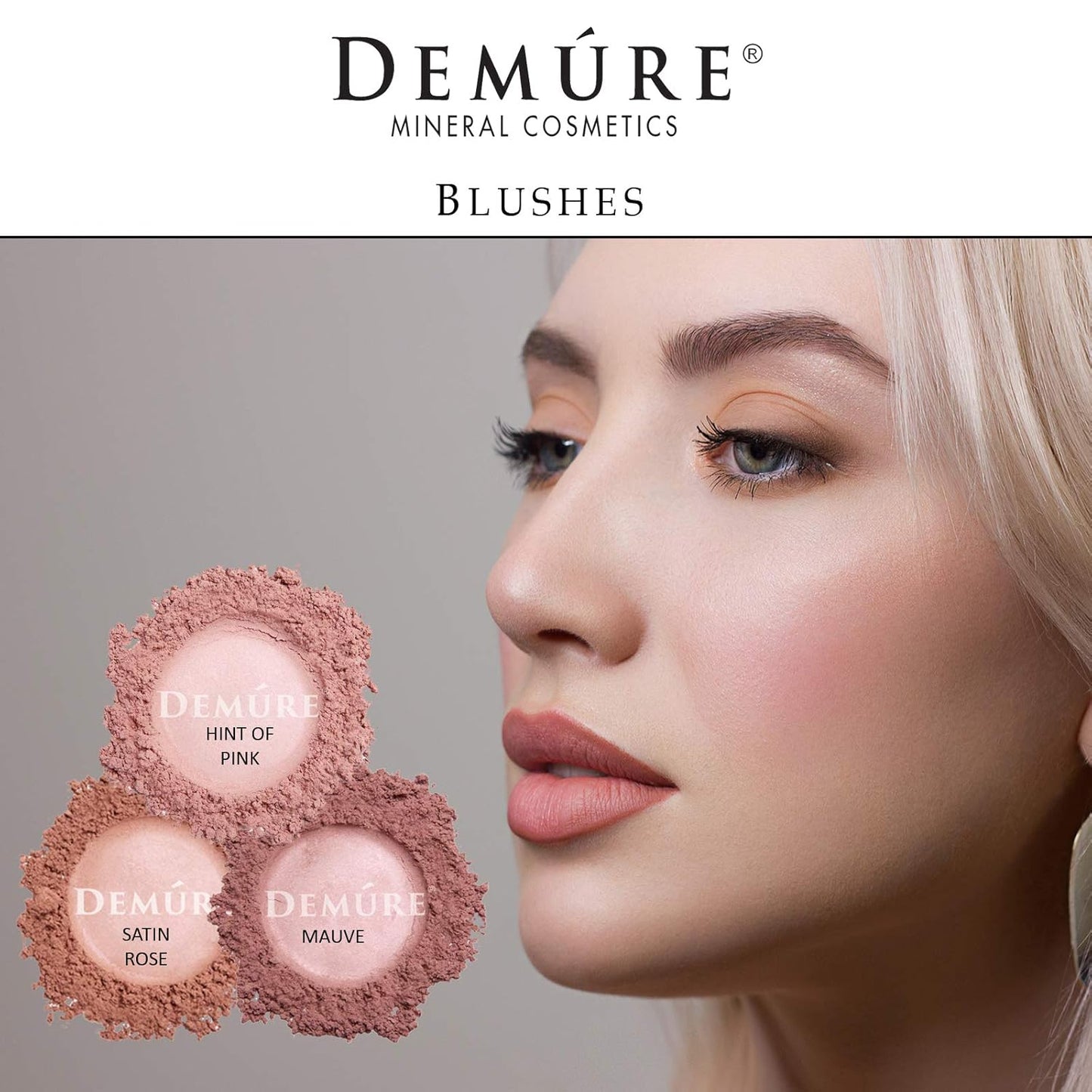Mineral Make Up Blush, Loose Powder Makeup, Natural Makeup, Blush Makeup, Professional Makeup, Cruelty Free Makeup, Blush Powder By Demure (Mauve)