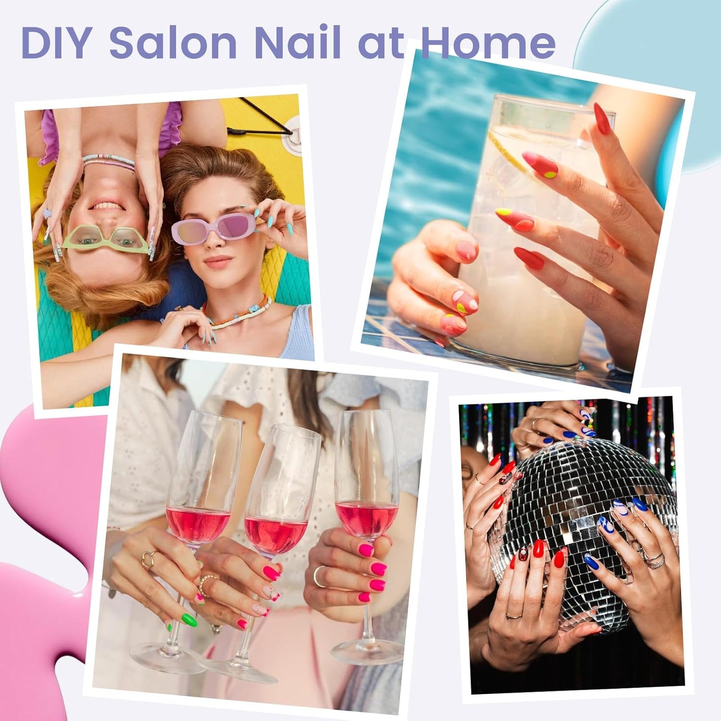 Nail Tips Medium Coffin: 240PCS Soft Gel Medium Coffin Press On Nails, 12Sizes Pre-shaped Acrylic Nail Extension Full Cover for Girls Women Home Salon