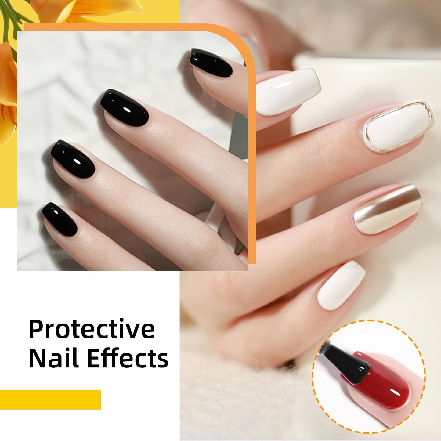 JODSONE 18ml Top Coat Gel Polish No Wipe High Gloss Shine Finish Long Lasting Gel Nail Polish Professional Manicure for Home DIY and Nail Salon