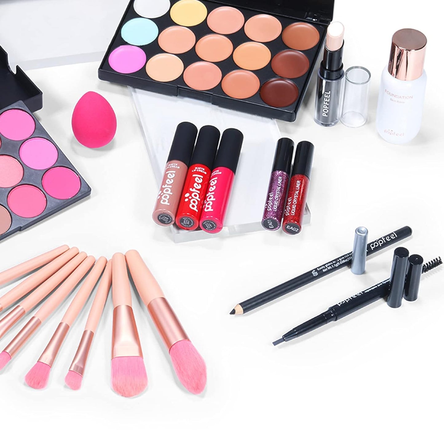 Multi-purpose Makeup Kit All-in-One Makeup Gift Set Colours Mix Eyeshadow Concealer Lip Gloss Pressed Powder and Powder Blusher Cosmetic Makeup Palette Set Kit #097