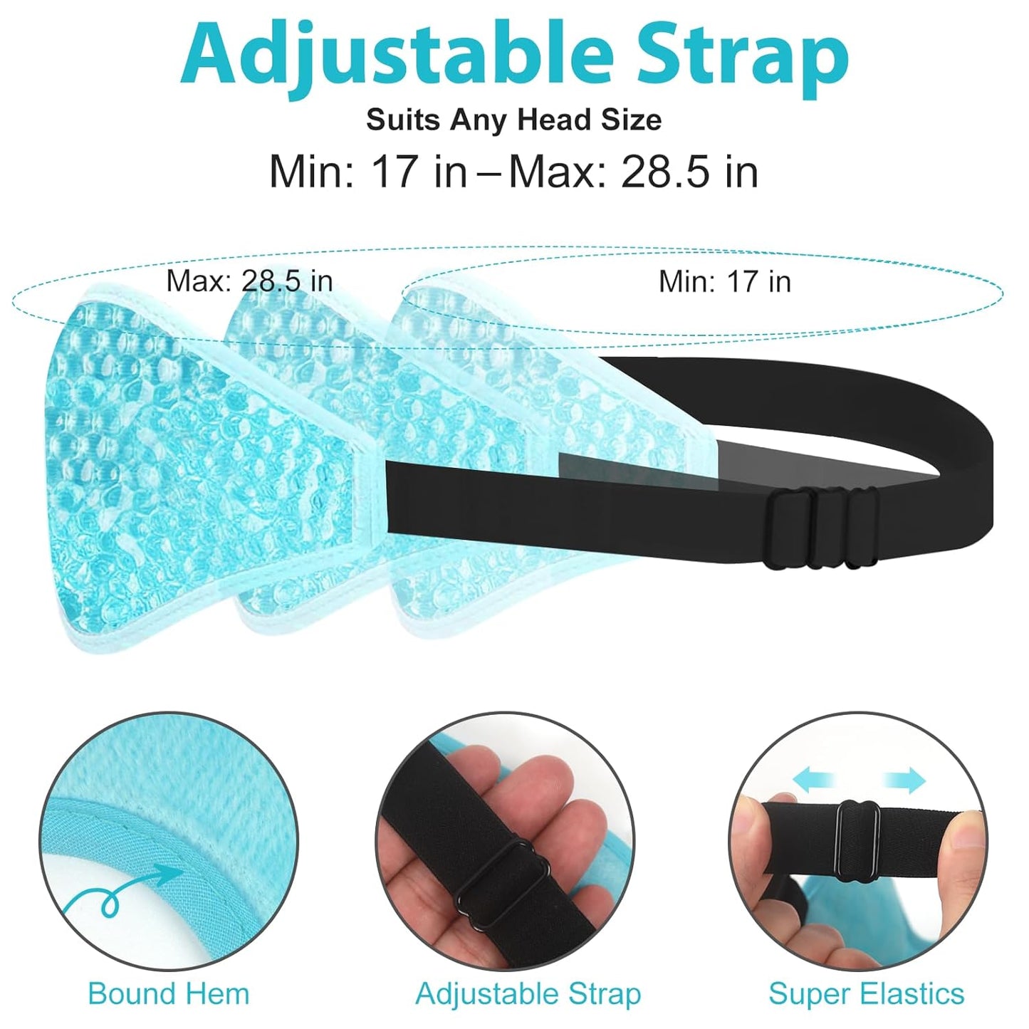 BeeVines Gel Eye Mask, 2 Pack Cooling Ice Masks for Puffy Eyes for Men & Women, Cold & Warm Compress for Post Surgery, Puffiness, Allergies & Treatment(Blue & Green)