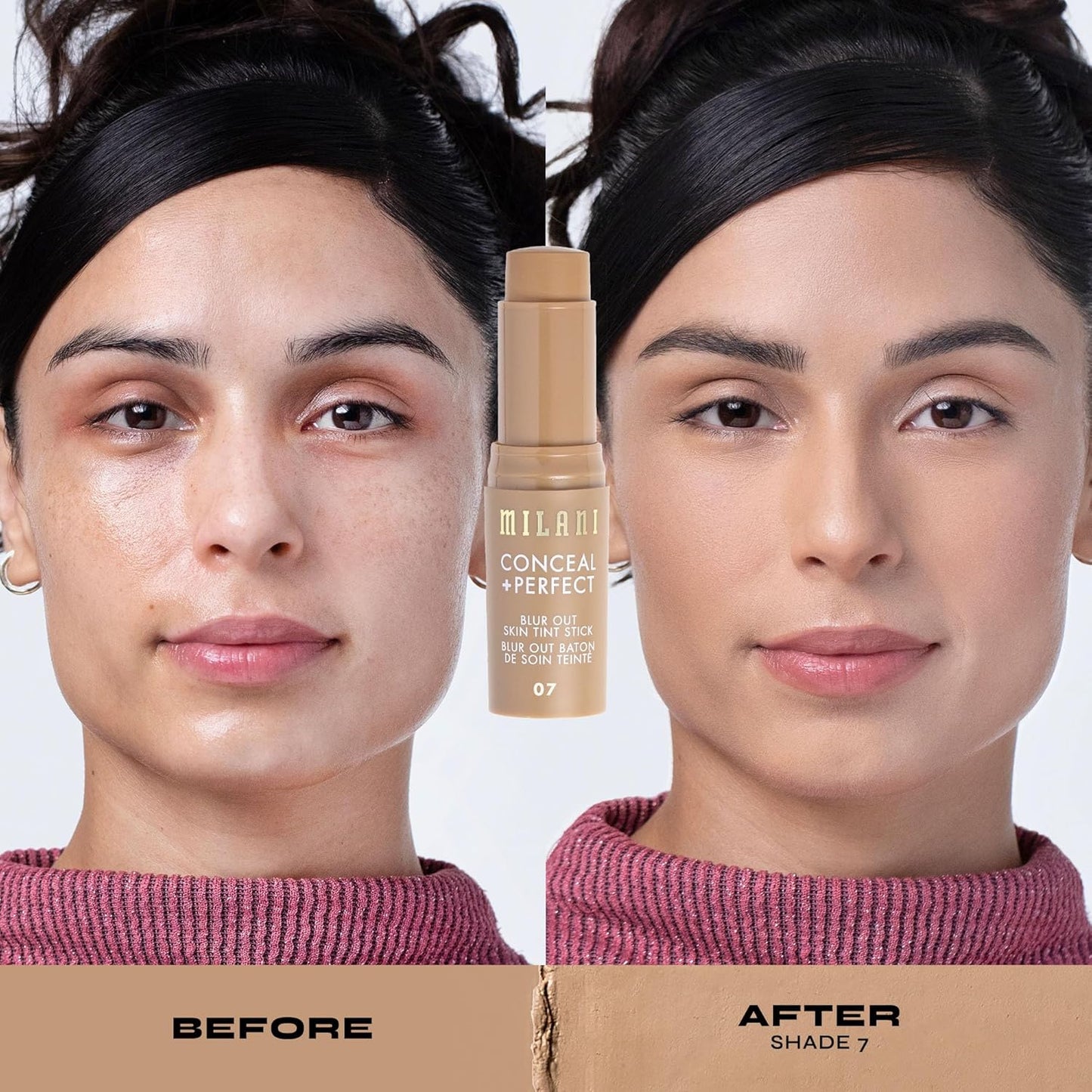 Milani Conceal + Perfect - Skin Tint Stick, Blur Out Tinted Moisturizer Makeup, Shade 007