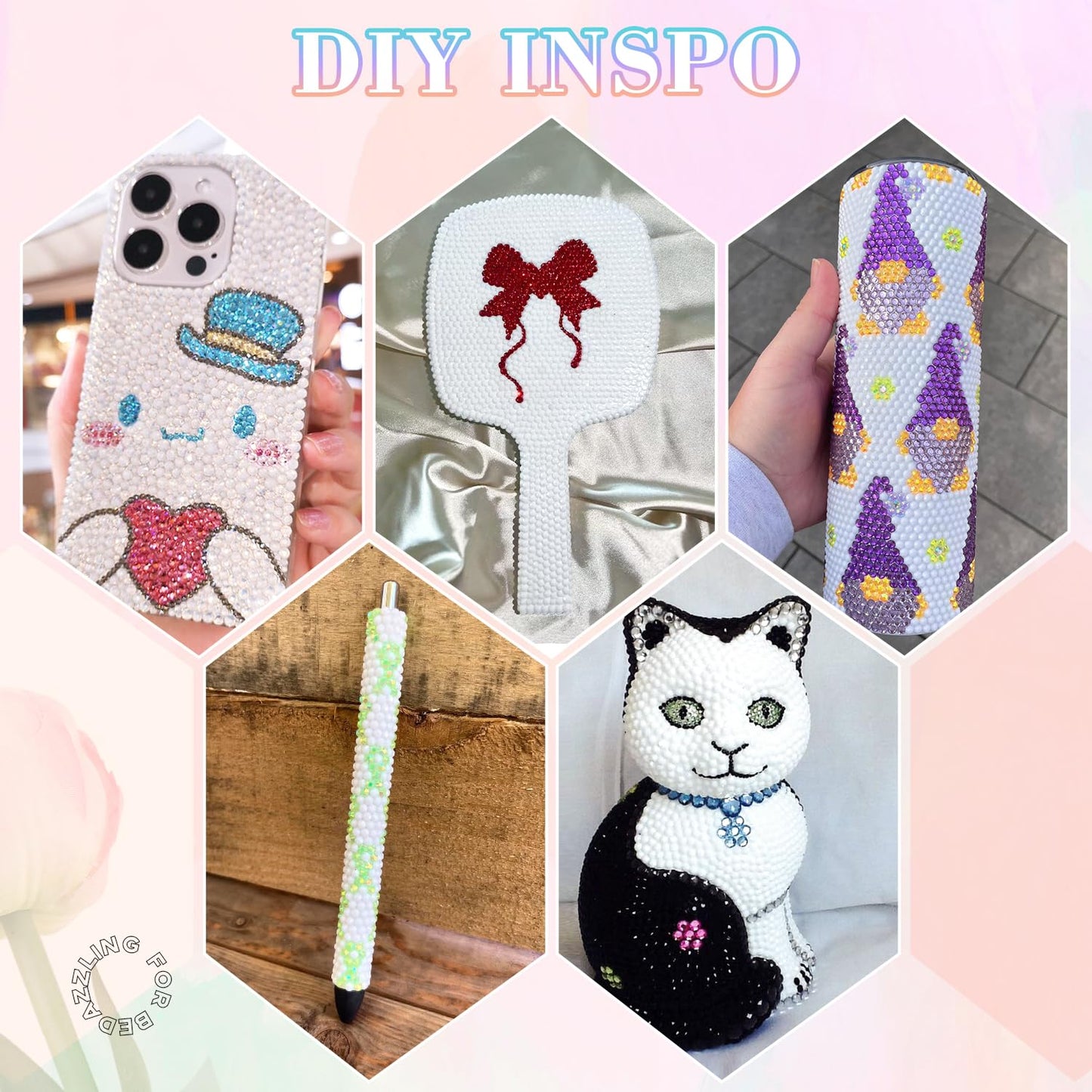 30000Pcs Resin Rhinestones for Bedazzling with 3Pcs B7000 Jewelry Glue, White Flatback Gems Rhinestones for Crafting, Clothing Tumblers Mugs Shoes Fabric Decor Nail Art