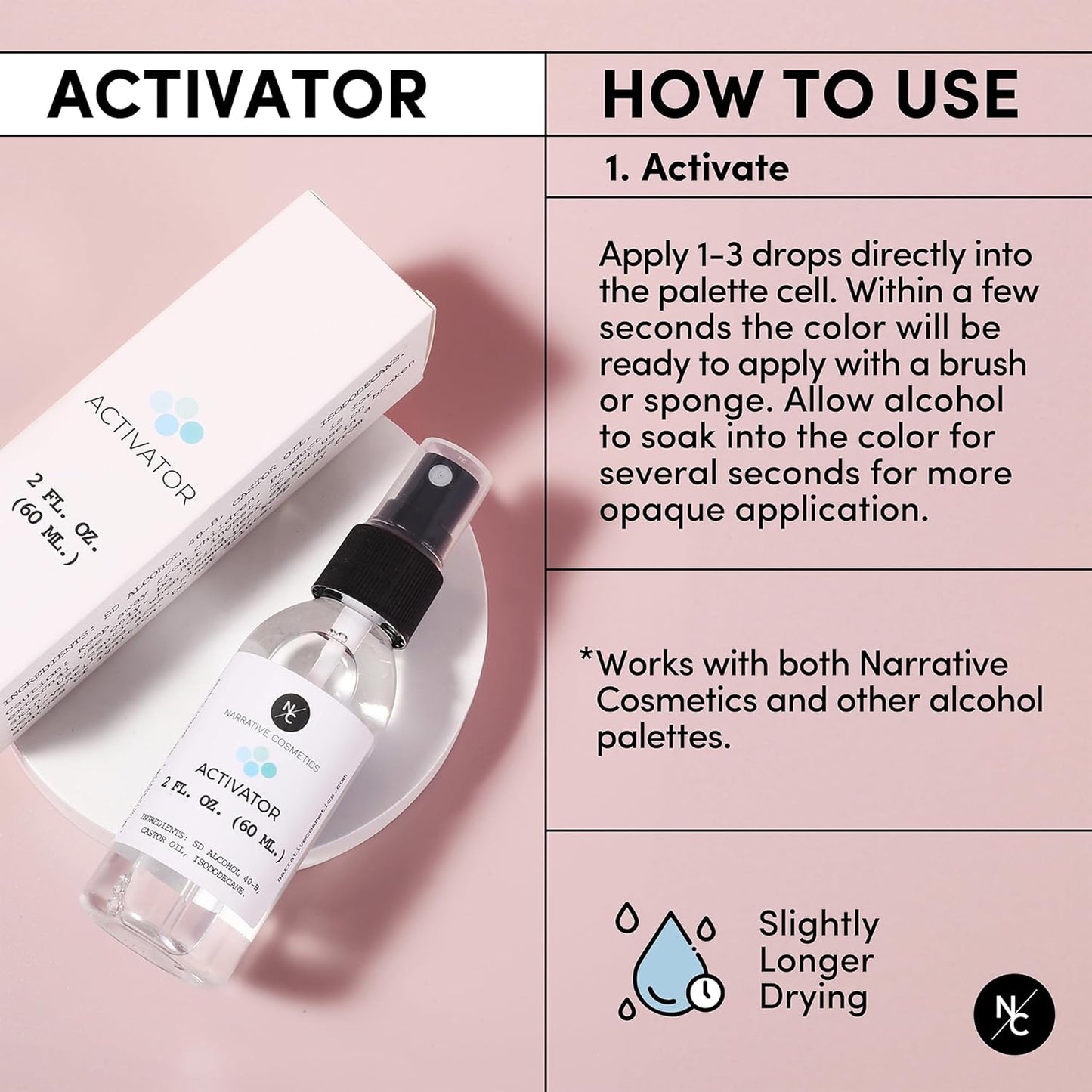 12 Color Dark Flesh Tone Alcohol Activated Makeup Palette Kit - Includes Alcohol Activator and Moisturizing Remover - Waterproof Makeup for Professional Makeup Artists