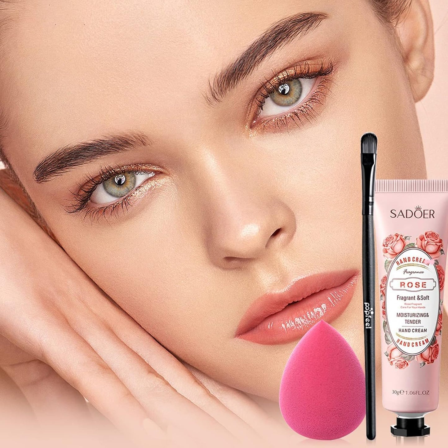 All-in-one Holiday Makeup Gift Set | Full Makeup Kit for Women Multipurpose Essential Bundle Include Eyeshadow Palette Lipstick Blush Concealer Face Powder Eyeliner Mascara Lipgloss Brush