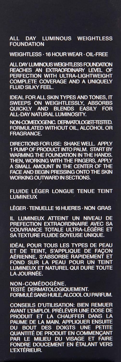 NARS All Day Luminous Weightless Foundation, No. 2 Tahoe/Medium-Dark, 1 Ounce