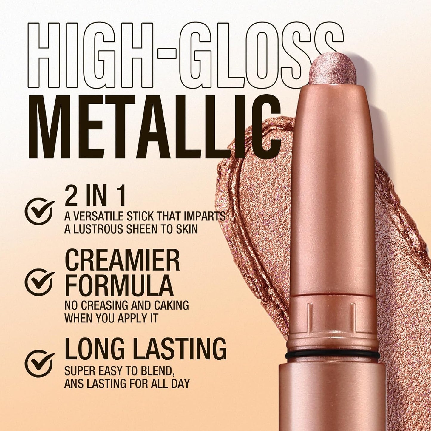 Jolilab Eyeshadow Stick Set, 2 Colors Matte Professional Bright-Colored Contouring and Highlight Eyeshadow Stick, Cream Waterproof Long Lasting High Pigmented Eye Shadow. (2, 06+12 2pcs)