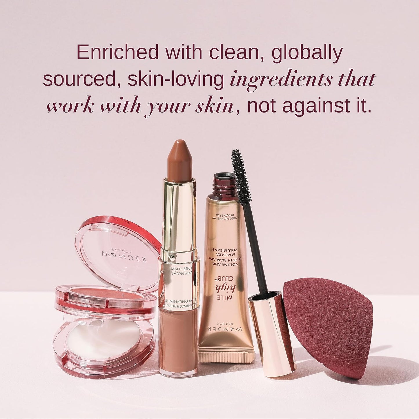 Wander Beauty Eyes on the Fly - 4 Piece Beauty Gift Set - Includes Skyliner, Upgraded Lashes Thickening Mascara, & 2 Wandering Eyes Cream Eyeshadow Sticks - Cruelty Free Natural Beauty Gifts