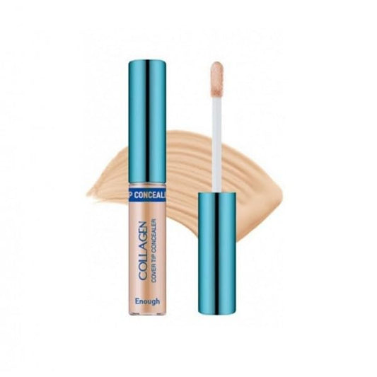 Enough Collagen Cover Tip Concealer - Full Coverage Concealer for Flawless Skin (#01 Light beige, 0.31oz / 9g)