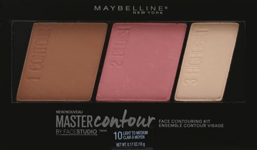 Maybelline Facestudio Master Contour Face Contouring Kit, Light to Medium, 1 Count