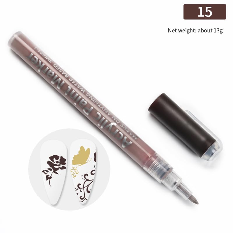 Nail Polish Pen, 1 PCS Nail Art Pen, Nail Pencil, DIY Drawing Painting Pen, for Nails DIY (Coffee)