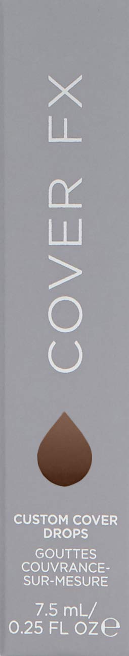 COVER FX Custom Cover Drops, Multi-Use Shade-Adjusting Liquid Foundation and Concealer Makeup, Vegan & Cruelty-Free Lightweight Skin Enhancer, 0.25 Fl Oz, G Deep 3