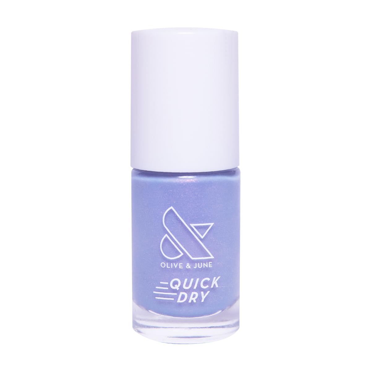Olive & June Quick Dry Nail Polish | Instant, Fast-Drying, Smudgeproof Color | 15-free, Vegan, Cruelty-Free Formula | Lasts up to 5 Days | Salon-Quality Manicure at Home | Charming Periwinkle Shimmer