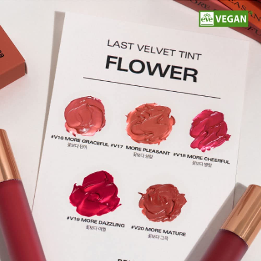 BBIA Last Velvet Tint - Soft & Creamy Matte Finish Lip Stain, Blur Effect with Velvety Texture, Long-Lasting, High Pigment, Lightweight, Non-Drying, Vegan, Korean Lip Makeup (V19 MORE DAZZLING)