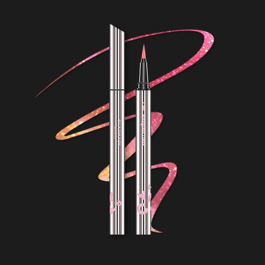 CHARMACY New Chameleon Liquid Eyeliner, Liquid Glitter Eyeliner, Highly Pigmented, Metallic MultiColor Shifting waterproof Eyeliner, Ultra-Fine Tip, Longwearing, Smudge-proof (A01 Blush Aurora)