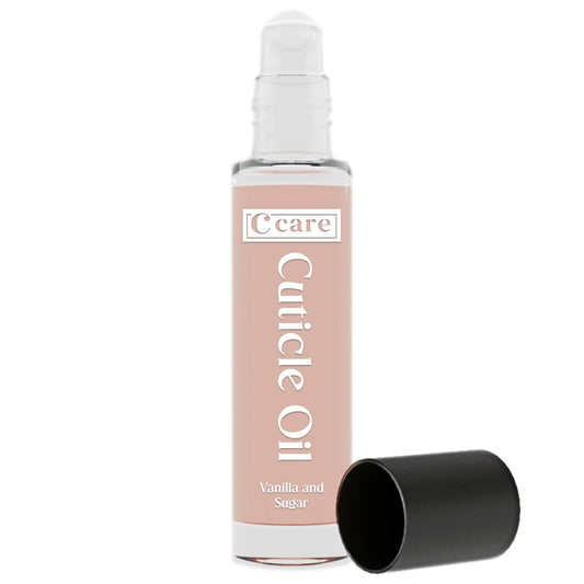 C CARE Vanilla & Sugar Roll-On Cuticle Oil | Natural Revitalizing Hydrating Nail Oil | Repaires Cuticles Overnight | For Damaged Skin And Thin Nails | Paraben Cruelty Free Formula | 10ml