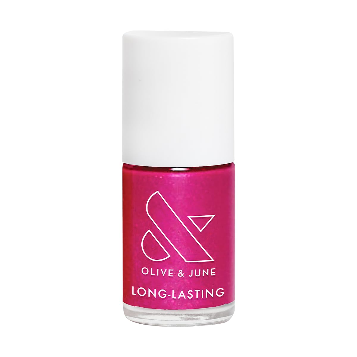 Olive & June Long Lasting Nail Polish | Plump Gel-Like Finish No Lamp Needed | Lasts up to 10 days | Salon-Quality at Home | 15-Free, Vegan Cruelty-Free Chip-Resistant | Lily Blooms Shimmering Magenta
