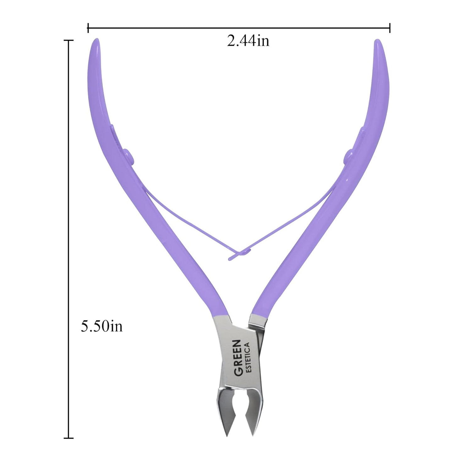 Professional Cuticle Trimmer Nail Cuticle Cutter Stainless Steel Cuticle Nippers with Sharp Blades of Cuticle Clippers Manicure Tools with Double Spring for Nail Care Pedicure Nail Tools (Purple)