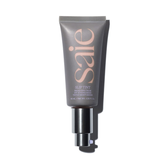 Saie Slip Tint SPF 35 Tinted Moisturizer - Light Coverage Moisturizer + Broad Spectrum Zinc Oxide Sunscreen with Hydrating Hyaluronic Acid - Shade One (1.35 oz)