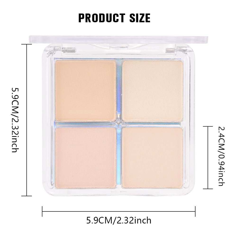 Kaely Powder Eyeshadow Quad, Vanilla Nude Beige Matte Shimmer Eyeshadow Palette Makeup, Neutral Eye Shadow Palette for Older Women Pigmented Waterproof, sombras para ojos, Blendable, Cruelty-free, 10