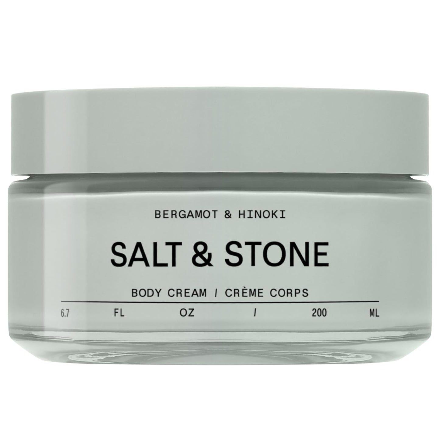 Salt & Stone Body Cream – Bergamot & Hinoki | Hydrating Formula with Seaweed Extracts, Spirulina & Squalane | Deep Hydration, Skin Barrier Repair & Healthy Glow | for all Skin Types (6.7 fl oz)