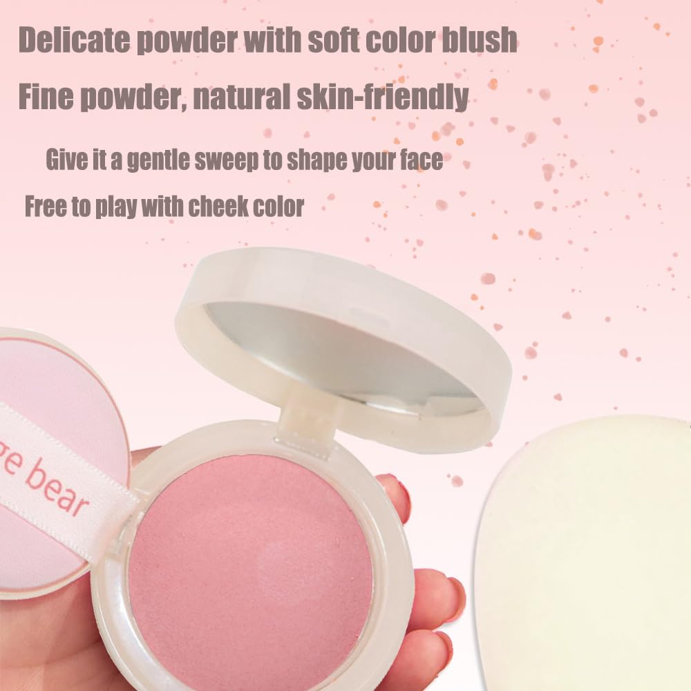 Silky Matte Blush,Blush Powder for Cheeks,Long-Lasting, Natural Look, Powder Blush Palette, Complements All Skin Tones