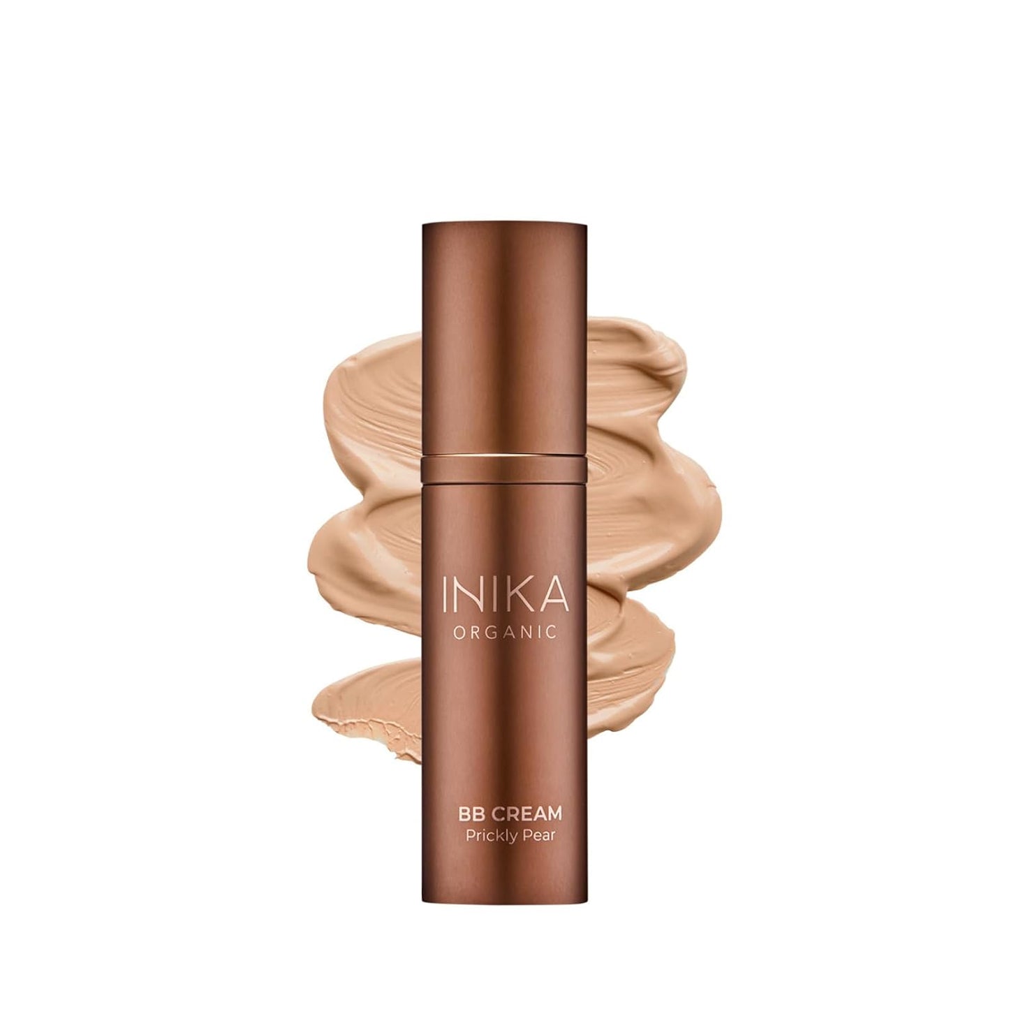 INIKA Organic BB Cream Foundation - Vegan Makeup with Hydrating Prickly Pear, Jojoba, and Pomegranate Seed Oil - Lightweight Glow for Balanced Skin Tone, Beige, 1 fl oz