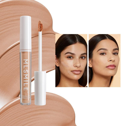 Color Liquid Conceal Contour Foundation, Waterproof 8 Colors Cream Lightweight Liquid Concealer Contour Makeup for Concealing Blemishes, Brighten Dark Circles, Improves Uneven Skin Tone, 06