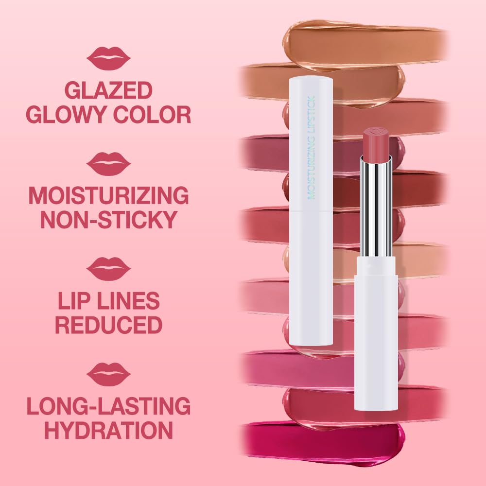 1Pcs Tinted Lip Balm Moisturizing Lipstick – Waterproof Hydrating Matte Lip Balm for Women, Creamy Natural Color Stain for Dry Lips,Soft Matte Finish with Subtle Scent (#09 Peach Pink)