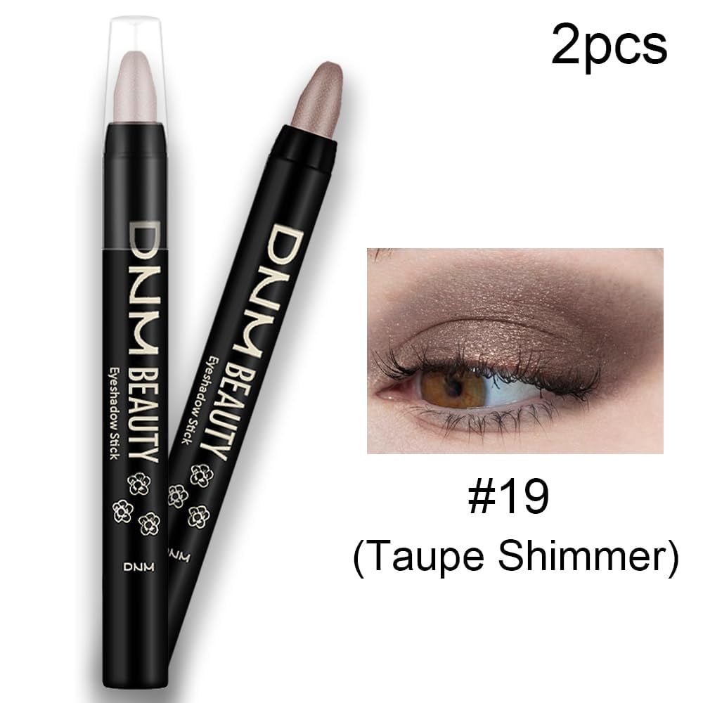 evpct 2Pcs Cream Eyeshadow Sticks Set for Eyes Waterproof, Taupe Shimmer Matte Eye shadow Stick Pencil Pen Bulk sombras en crema para ojos 19+19