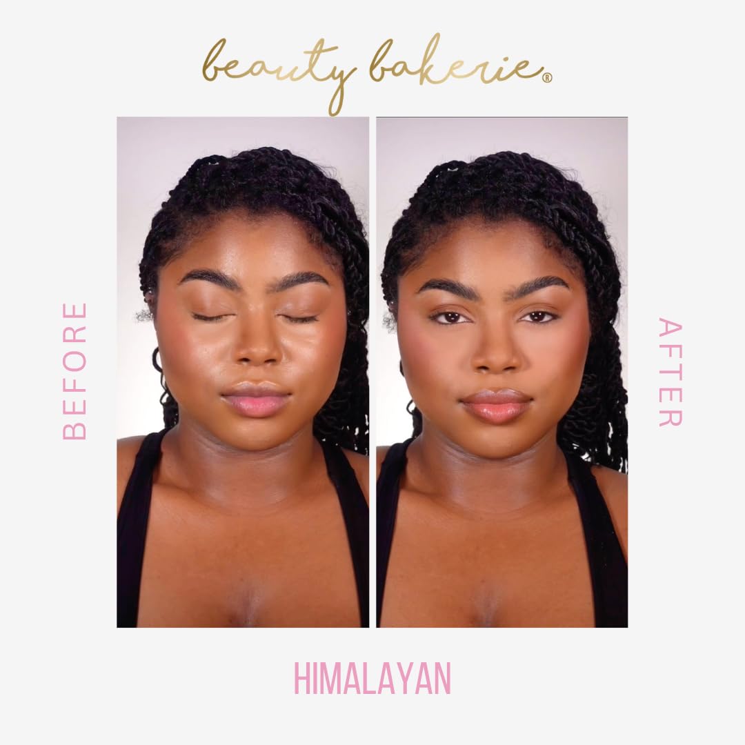Beauty Bakerie Flour Setting Powder for Foundation, Loose Face Powder Makeup, Perfect for Oily Skin, Long-Lasting Matte Finish, Ideal for Baking and Blurring, 0.5oz, Himalayan (Pink)
