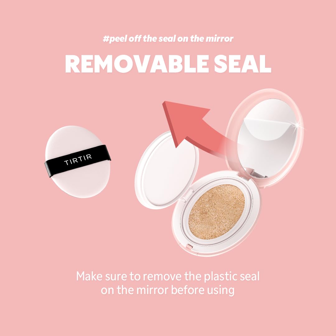 [*Mini Size*] TIRTIR All Cover Pink Cushion | Korean Cushion Foundation, (#33N Macchiato, 0.15 Fl Oz)
