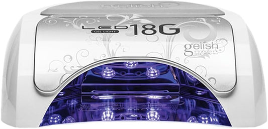 Gelish 18G Classic LED Light - Professional Nail Curing Lamp for Home or Salon Use, Fast-Drying 36W, Corded, SafeLight™ Technology, Ergonomic Design, Pedicure-Friendly.