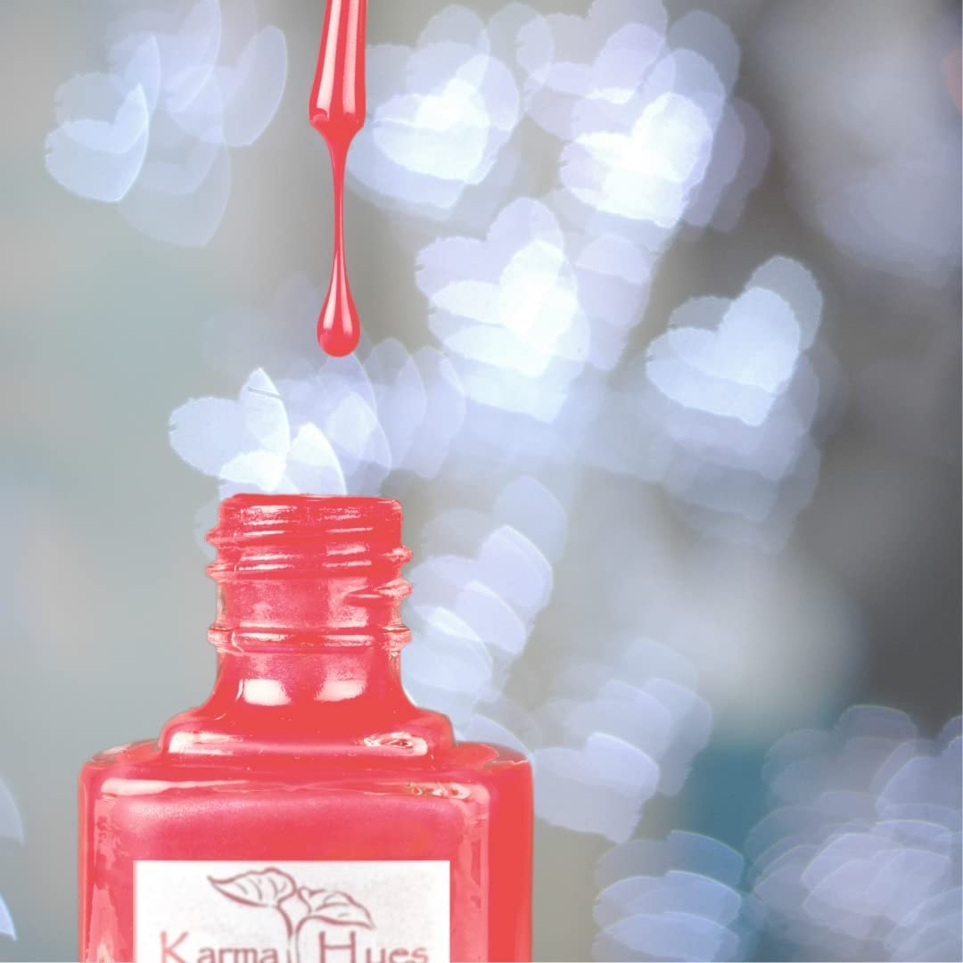 Karma Organic Natural Nail Polish-Non-Toxic Nail Art, Vegan and Cruelty-Free Nail Paint (LITTLE RED DRESS)