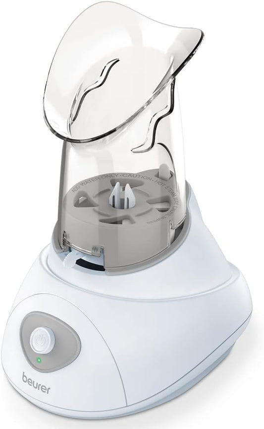 Beurer SI30 Steam Inhaler for Sinus Congestion & Allergies, Drug-Free, Quick 3-5 Minute Setup, Ultra-Quiet, Face Steamer with Variable Steam Control, Universal Mask