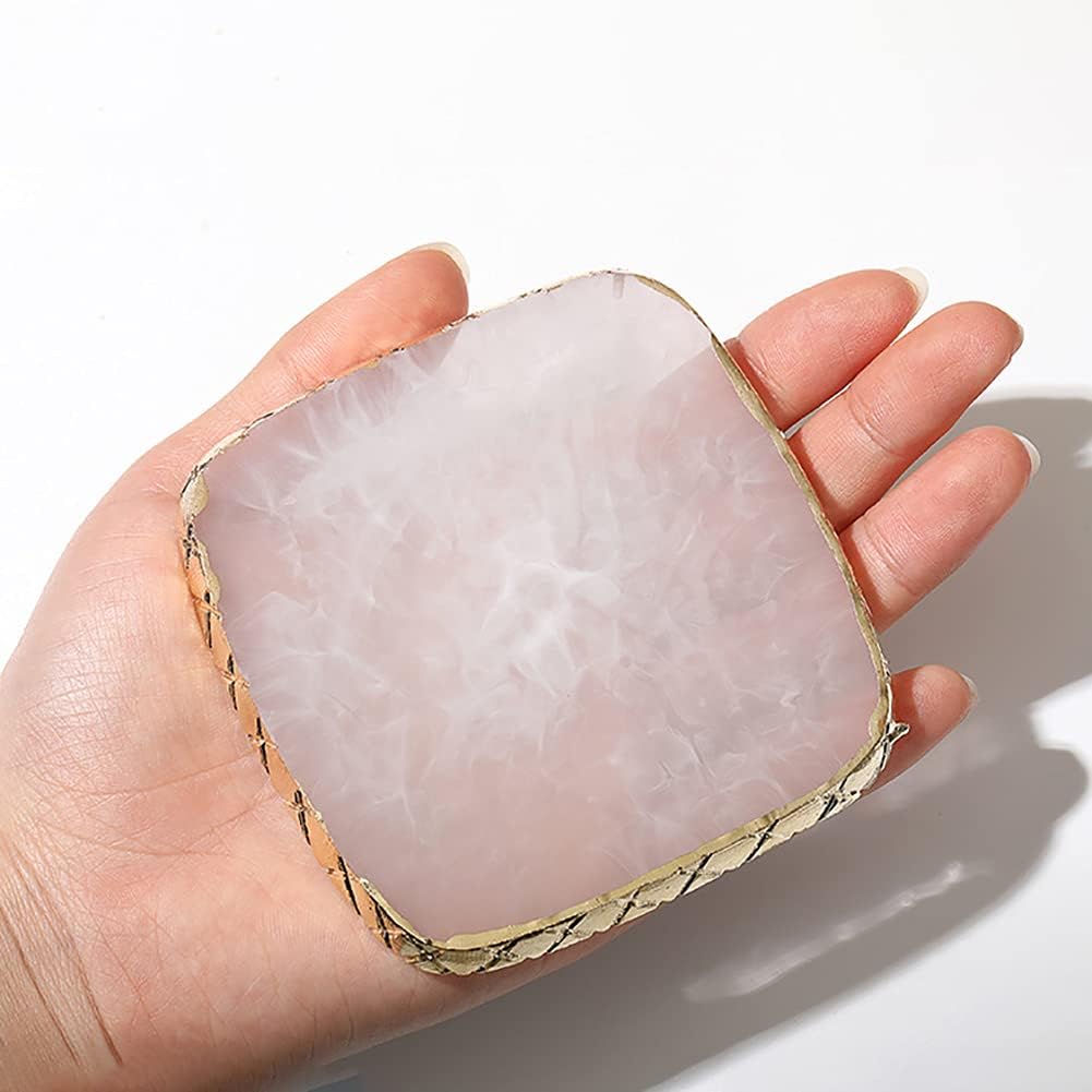 Square Nail Art Palette Painting Makeup Palette Tray Cosmetic Nail Gel Polish Colors Mixing Pallet White