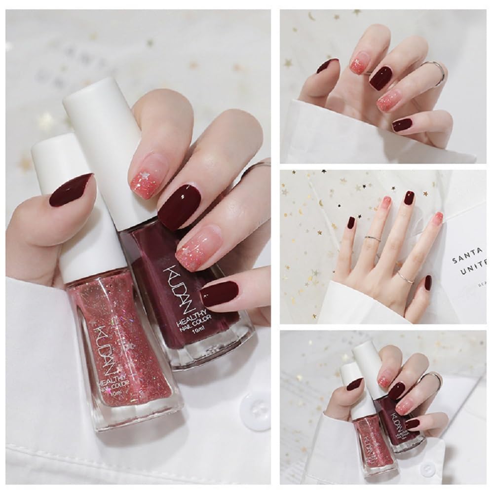 Nail Polish set - Nail Lacquer Quick Dry, Full Size, Vibrant, Colorful, Trendy, Glitter, Glossy, Metallic, Matte Nail Art Nail Shades (N8 clove color, 52g)