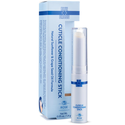Blue Cross Cuticle Balm Conditioning Stick, Scented Cuticle Softener Oil Balm with Nourishing Sunflower & Grape Seed Oil, Professional Nail Care Supports Dry + Damaged Cuticles, 0.05oz, Rose
