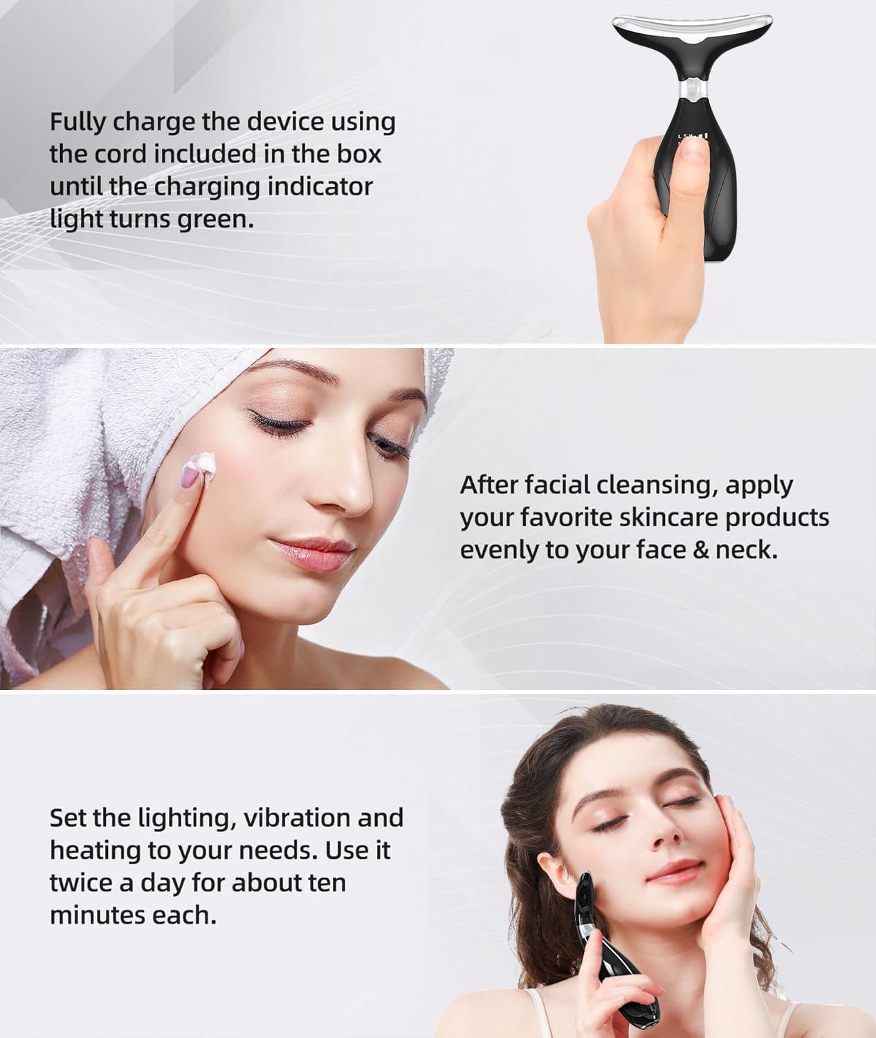 7-in-1 Facial Sculptor Massager, Red Light Therapy for face, 7 Color Modes with Heating & Vibration, Portable Face Massager Tool for Wrinkles & Skin Tone, Arc Design for Better Cream Absorption